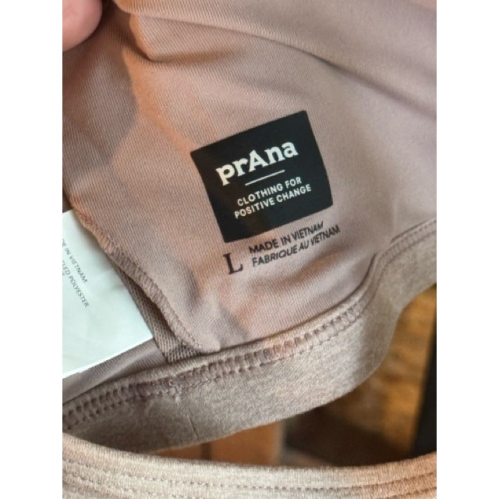 Prana Heavana Every Minute Sports Bra L Willow Heather Tan NEW - Picture 3 of 6